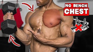 HOME CHEST WORKOUT WITH ONLY DUMBBELLS | NO BENCH NEEDED