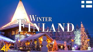 Winter Finland 4K Ultra HD • Stunning Footage Finland, Scenic Relaxation Film with Christmas Music.