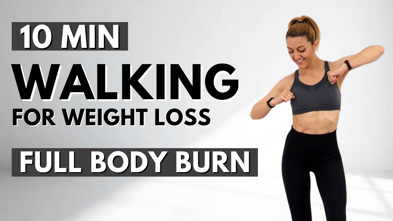 🔥10 минут размеренной ходьбы для похудения🔥Все стоя🔥Без прыжков🔥Безопасная для колен🔥Тренировка д...