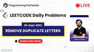 Solving Daily Leetcode Challenge Live with Vivek, ex-SDE at Amazon | 316 Remove Duplicate Letters