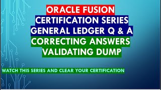 Oracle fusion training |Oracle Fusion GL Certification part-1  1z0-1054| question and answer |dump screenshot 3