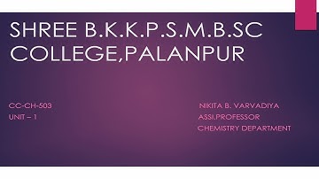 B. Sc Sem-5 Unit-1 Lecture-6 by Nikita Patel