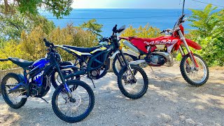 :  Surron ultra,Talaria tl4000,Gasgas ec300.     