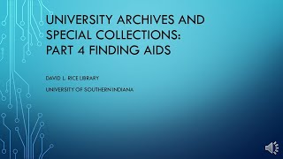 Part 4 Finding Aids UASC