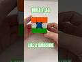 How to make India flag on a 3x3 Rubik’s cube #shorts #rubikscube #rubik #cubing #india #flag #cube