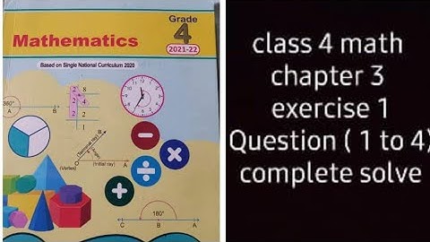 class 4 math  unite 3 exercises 1 Question(1 to 4)part 1/grade 4 math chapter 3fraction Exercise 1