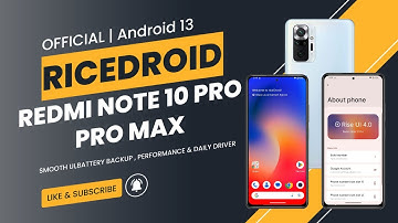 OFFICIAL RICEDROID ANDROID 13 UPDATE FOR REDMI NOTE 10 PRO  PRO MAX