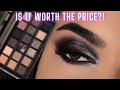 Trying out the huda pretty grunge eyeshadow palette worth the money purple smokey eye look india