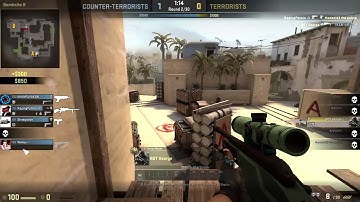 BOT George clutches with an ACE against 5 Terrorists || CS:GO Competitive Matchmaking.
