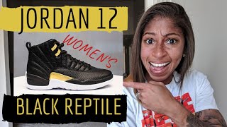 air jordan 12 wmns black reptile