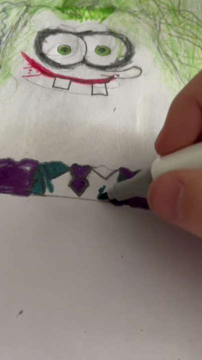 Drawing SpongeBob as The Joker!