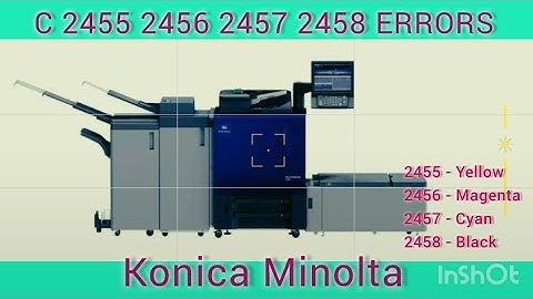 How to solve C 2455 2456 2457 2458 errors in Konica Minolta C 1070 1060 3070 3080 73hc 71hc 2060