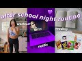 MY AFTER SCHOOL NIGHT ROUTINE // as a senior in high school