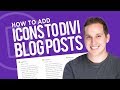 How to Add Icons to Divi 4 Blog Posts by Category