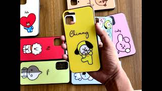 Cartoon Glass Back Cover For Phone