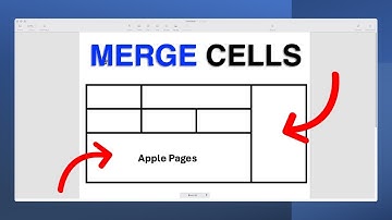 Hoe cellen samenvoegen in Pages op een Mac.