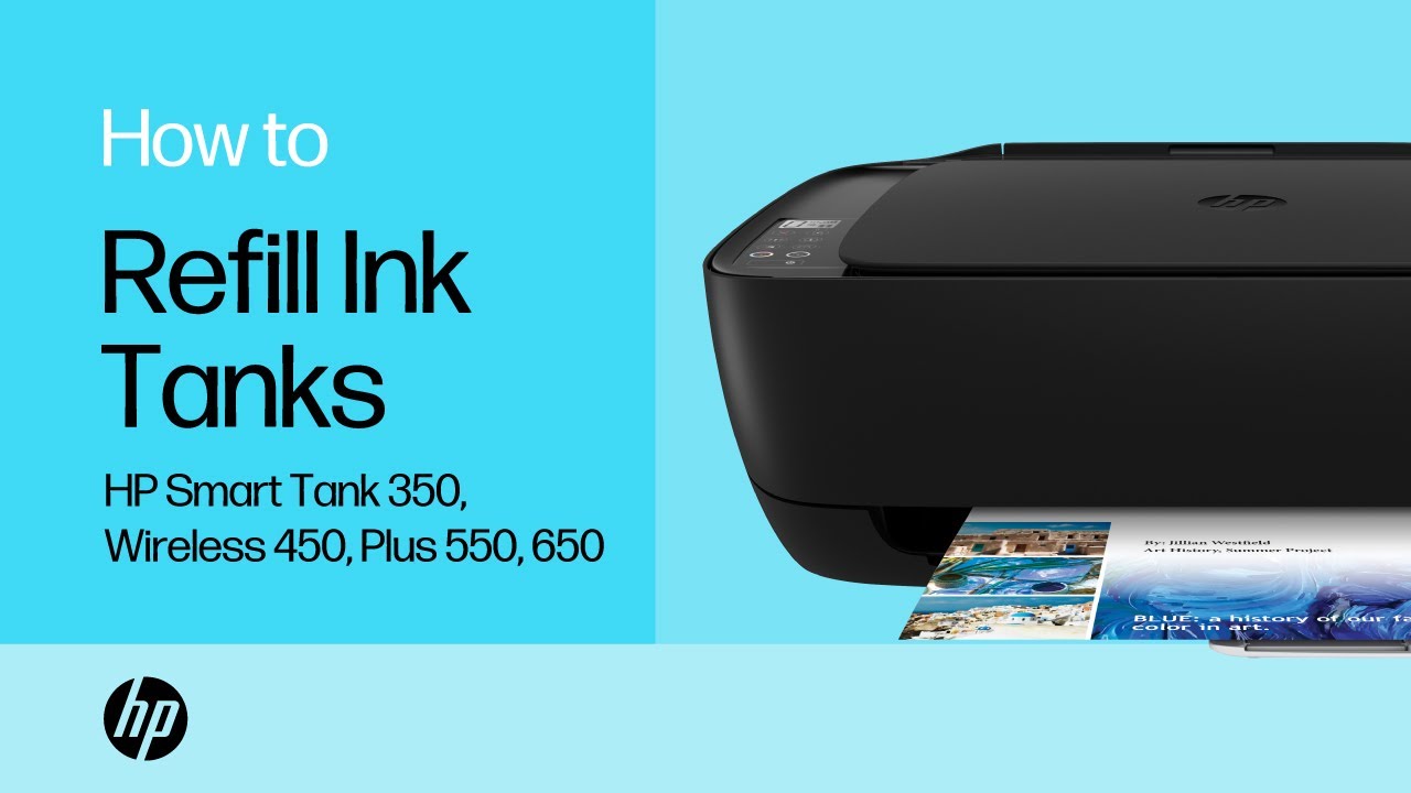 How to refill the ink tanks, HP Smart Tank 210, 520, 540, 580-590, 5100, HP Printers