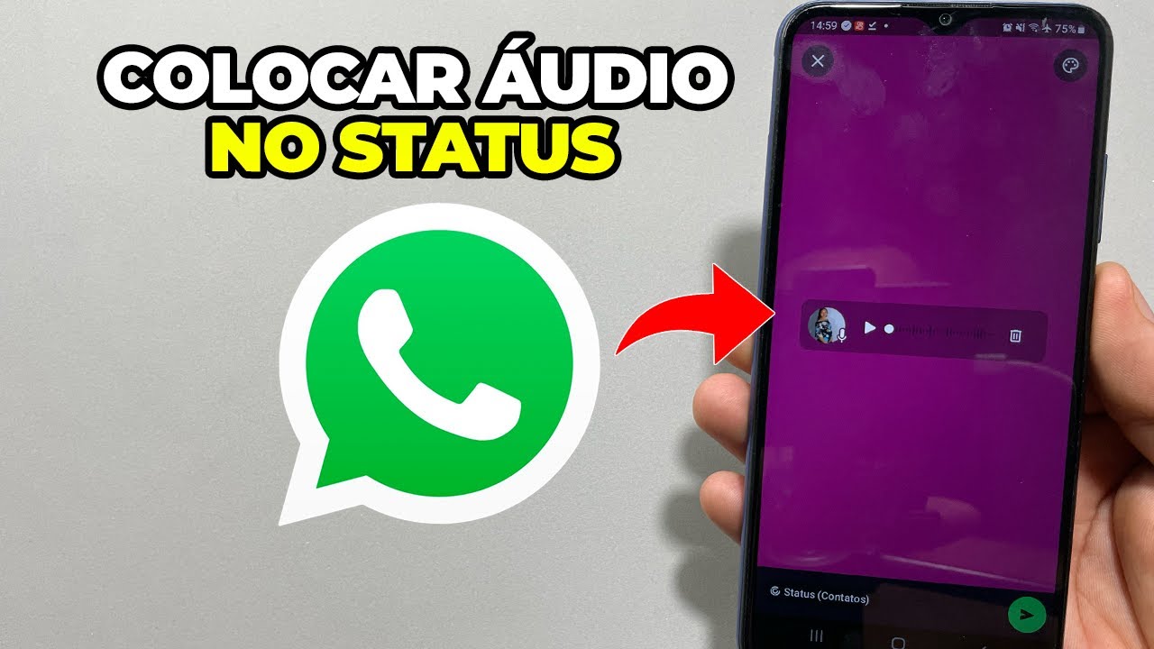 Como colocar ÁUDIO no Status do WhatsApp - YouTube