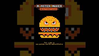 Pixel Art Sneak Peek: Food Monster Pixel Art | Octobit 2025 Day 25 Preview