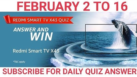 Amazon Redmi Smart TV X3 Quiz, amazon quiz, funzon Redmi Smart TV X3 Quiz