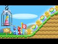 New super mario bros wii rescue the princess  2 player coop walkthrough part 1