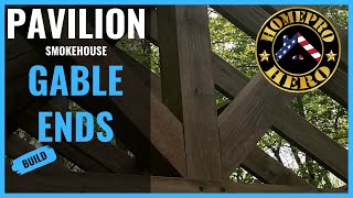 Building a Pavilion | Craftsman Style Gable Ends with Cedar Tone Wood