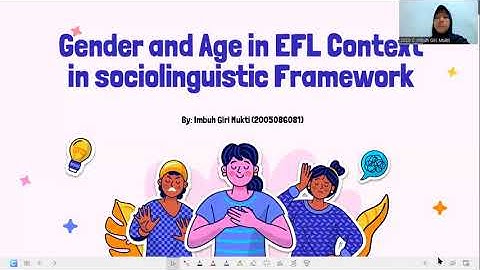 Gender and Age in EFL Context in Sociolinguistic Framework