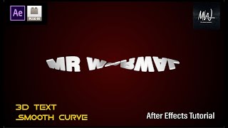 CURVE TWIST TEXT ANIMATION | AFTER EFFECTS ANIMATION TUTORIAL