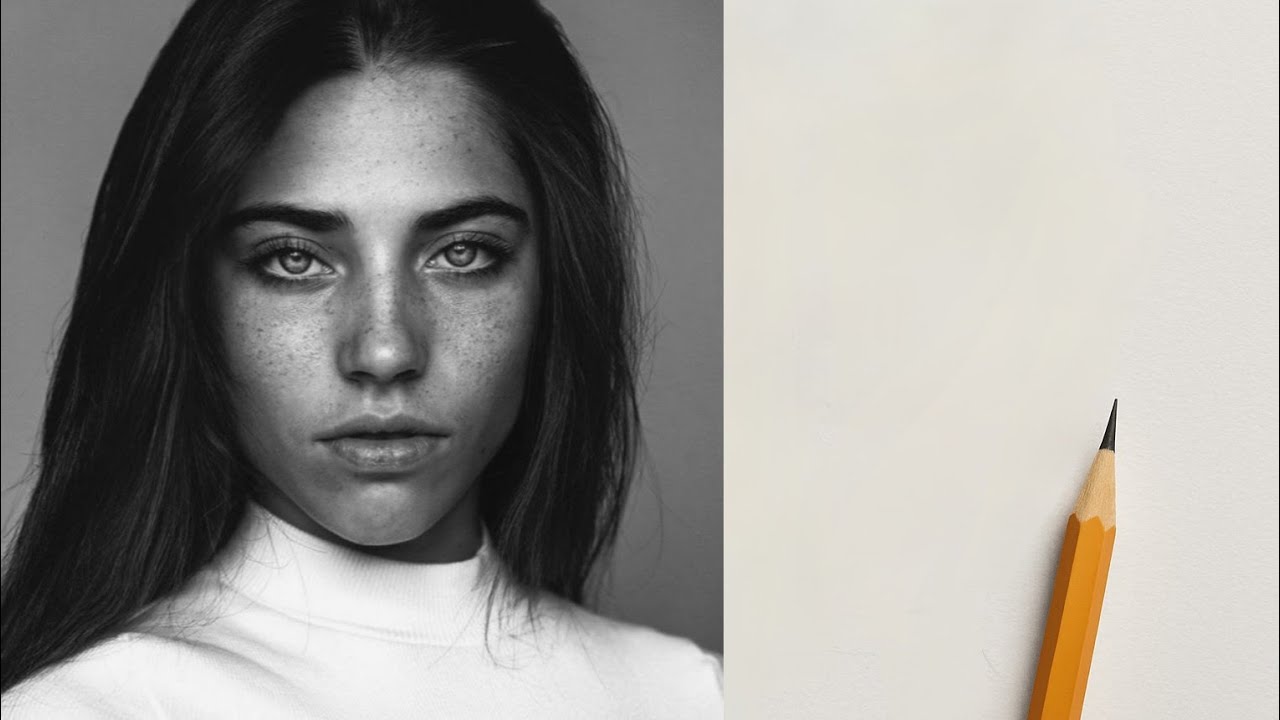 How to Draw a Beautiful Girl | Relaxing Pencil Portrait Tutorial ✨