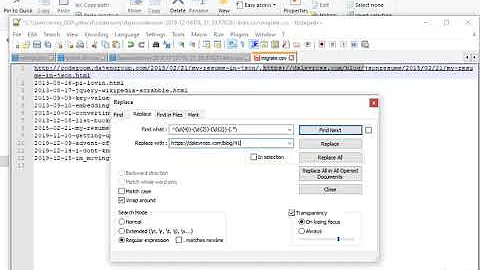 Find and Replace using Regular expressions in NotePad++