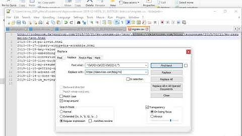 Find and Replace using Regular expressions in NotePad++