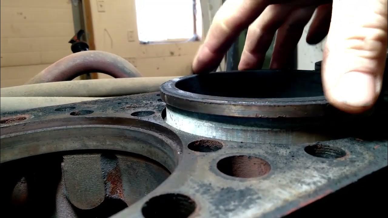 2590 engine piston sleeve removal YouTube