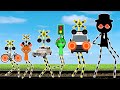【踏切アニメ】踏切アニメ 集まれふみきりカンカン 😂😂😂 Railroad Crossing and train railway level crossover はたらくくるま 救急車 消防車