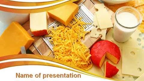 Hard Cheese And Milk PowerPoint Template by PoweredTemplate.com