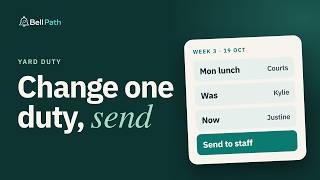 Information Change one yard duty and send the week | Bell Path Guide