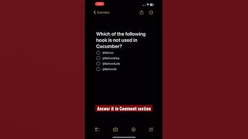 Cucumber MCQ |JAVA|Hooks in Cucumber| #java #cucumber #automation #viral #shorts #trending