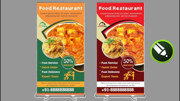 How To Design Professional Roll Up Banner Corel draw v21 | Modern Standee Design & Printing
