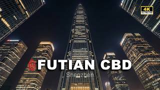 Shenzhen Futian CBD Night Walk | City Lights Before National Day | 4K