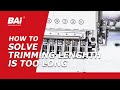 How to solve trimming lenghth is too long  bai embroidery machine tips