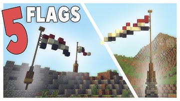Medieval Flag tutorial | 5 MINECRAFT BUILD TRICKS