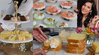 Tea Party Ideas for your next Brunch! Tea sandwich Recipes - Cucumber tea sandwich, Lox Rounds
