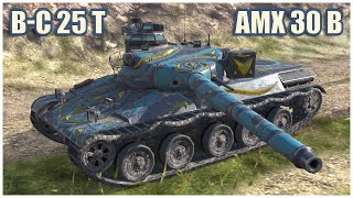 : BatChat 25 t & AMX 30 B  WoT Blitz Gameplay