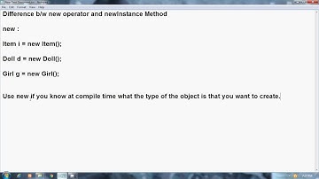 Java Interview Questions : Difference between new operator and newInstance method(Part 2)