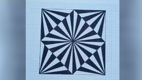 How To Draw Geometric Square Optical Illusion Art - Art challenge - 3D Trick Art on paper tutorial