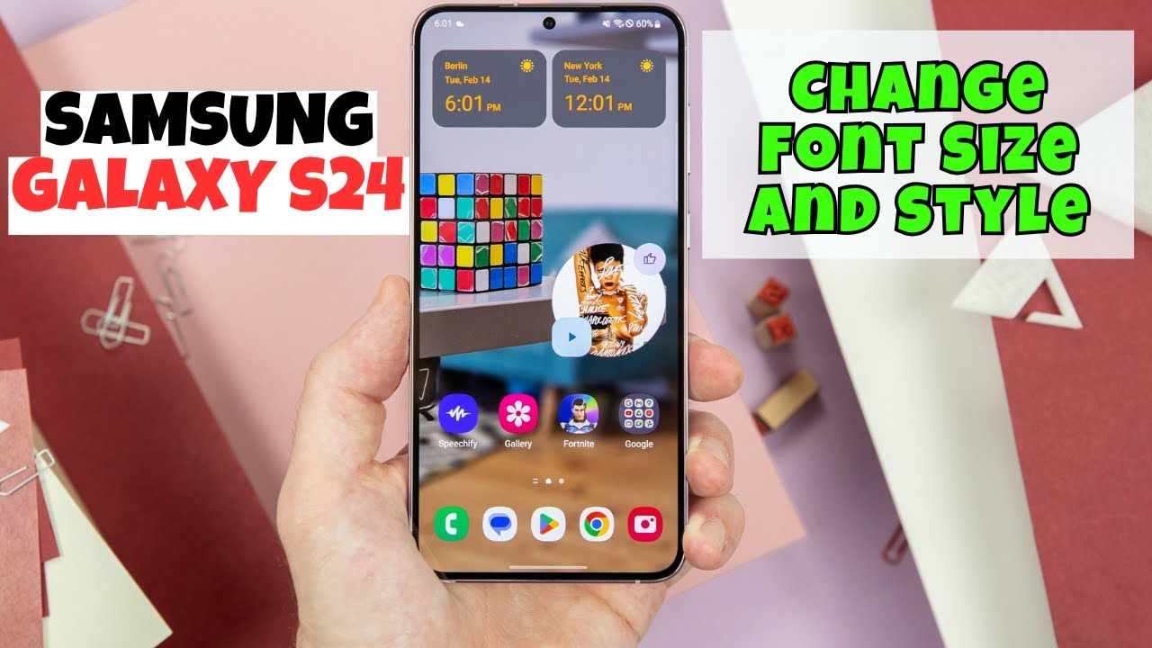Change Font Size And Style Samsung Galaxy S24 How to set font styling Font styling options