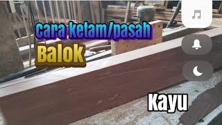 Cara ketam/pasah balok kayu yang lurus halus siku bagi pemula.