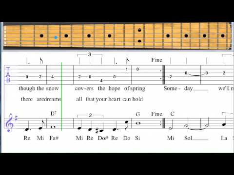 Somewhere My Love - Learn to play this song on guitar level 6