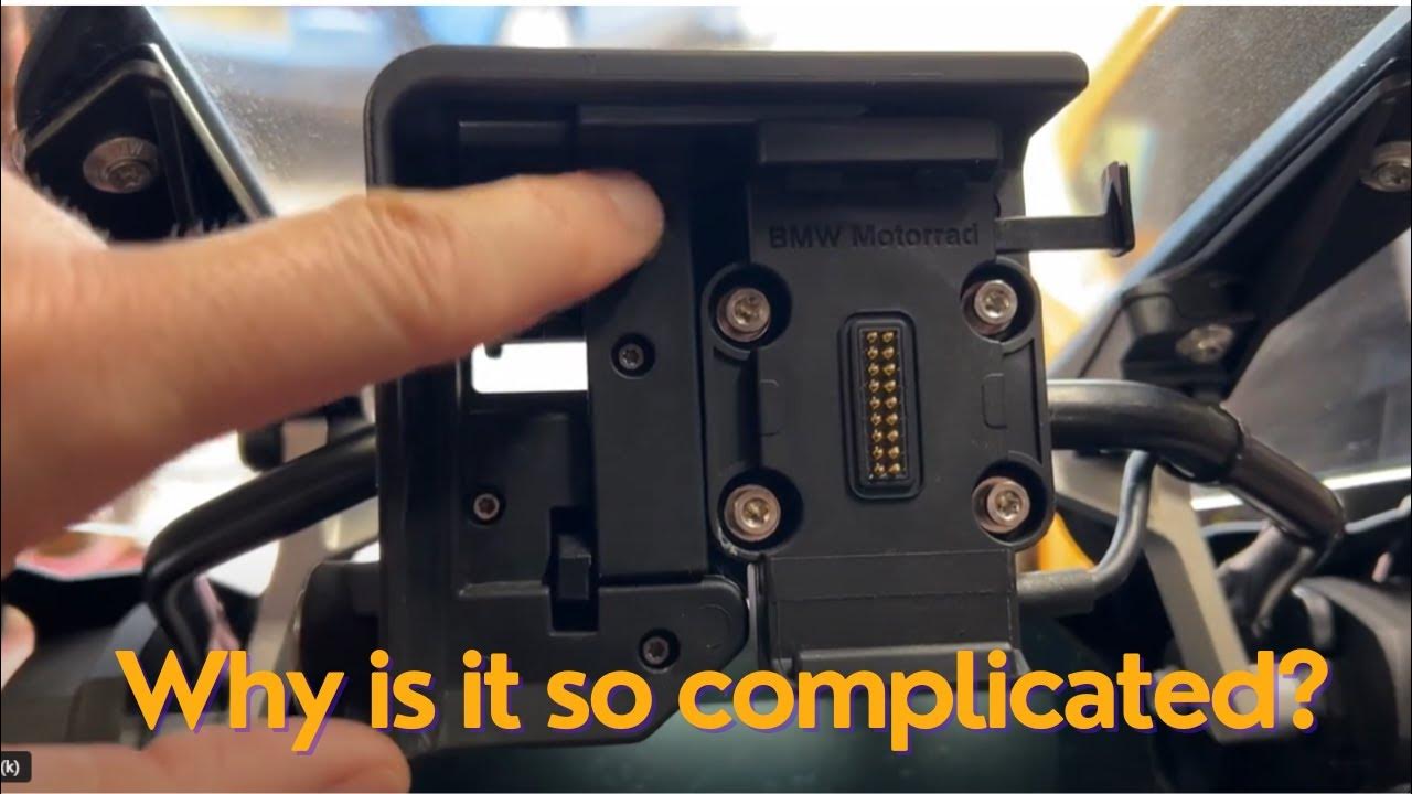 How to mount a BMW Sat Nav 6 on its WILDLY COMPLICATED cradle - YouTube