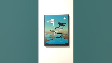 ‘Necks’ 🦢 #surrealism #art #surreal #painting #gouache #paintingprocess #paintingvideo #artist