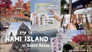 🗺️ Nami Island in Korea: поездка с друзьями, местные животные, еда &amp; активности, исследуем остров